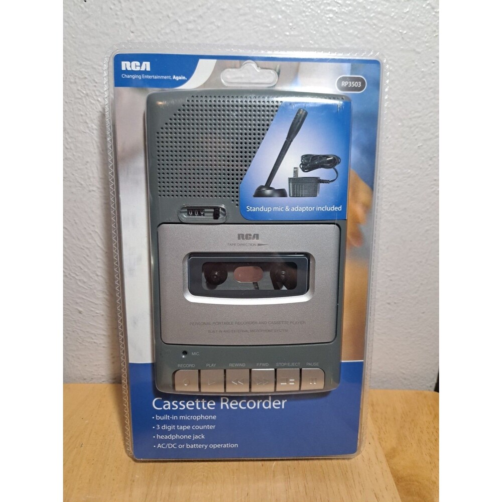 BRAND NEW SEALED RCA RP3503 Desktop Cassette Voice Recorder